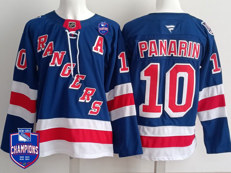 Men New York Rangers #10 Panarin Blue 2025 Fanatics Home Premium NHL Jersey style 1